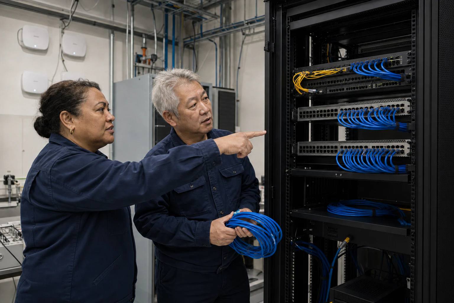 a campus network engineer commissioning enterprise access infrastructure for “Australia's Massive Campus Estates Are Ripe for an Enterprise SONiC Access...