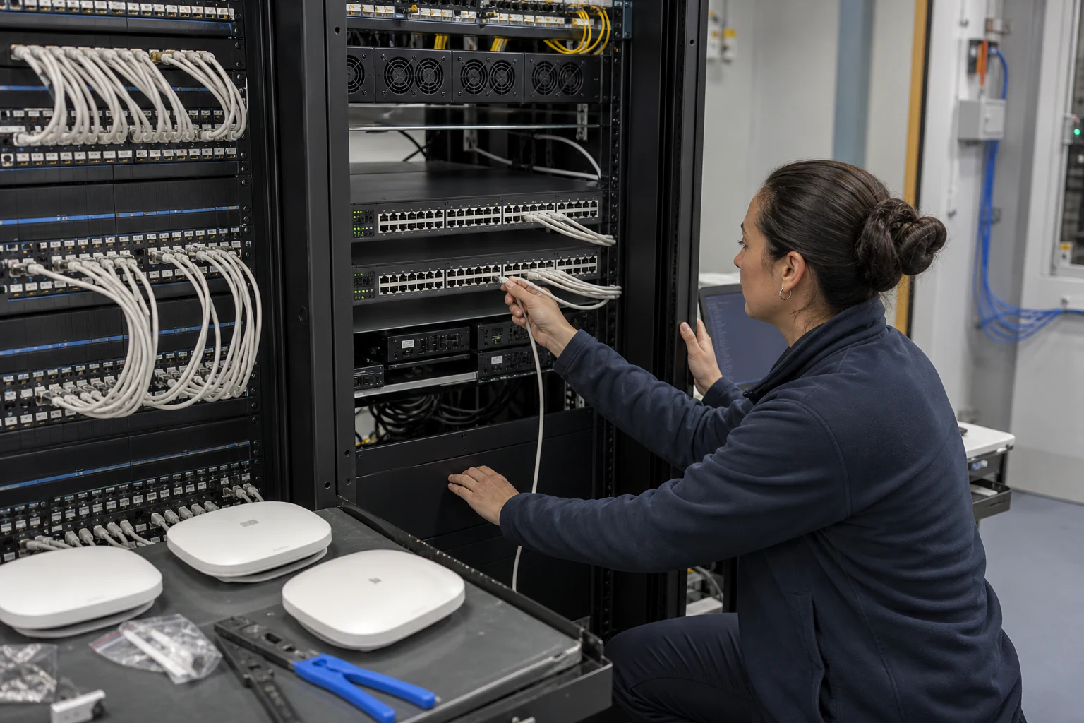 a campus network engineer commissioning enterprise access infrastructure for “Campus Access and Aggregation Refresh: How Enterprise SONiC Switches Chang...