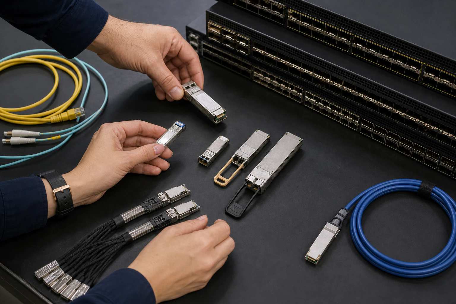 an engineer testing enterprise open-networking switches for “Ethernet Switches From 1G to 800G: What the Expanding Speed Ladder Means for Australian Net...