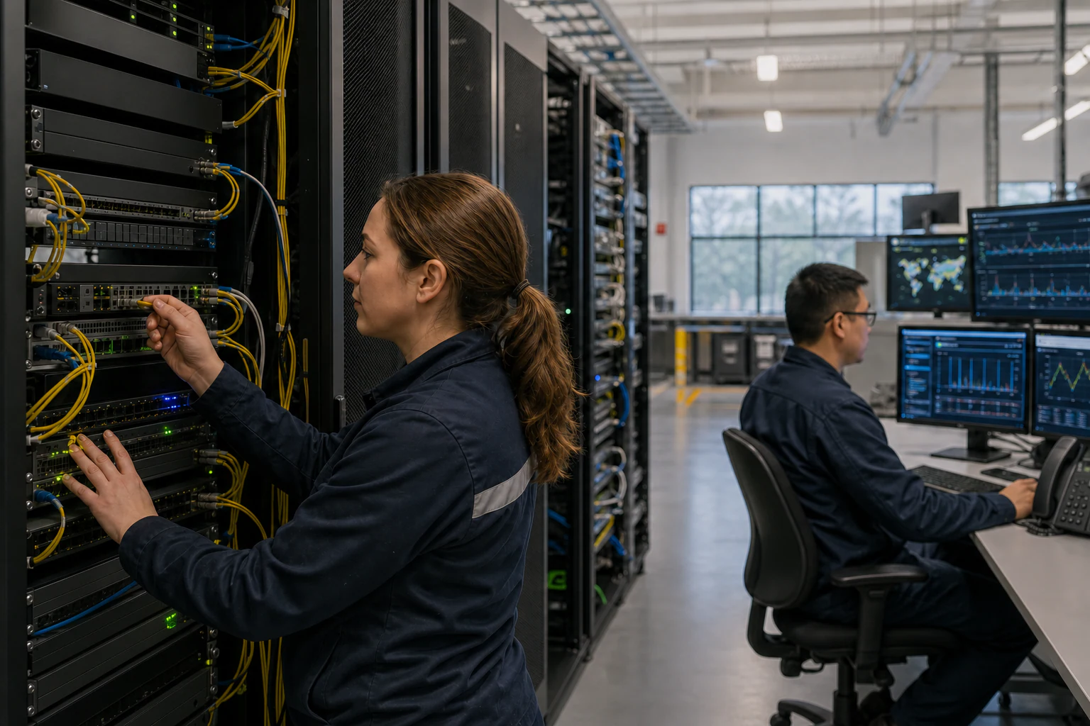 network engineers validating traffic visibility and security monitoring infrastructure for “How Packet Brokers Deliver Filtering, Replication, Load Bala...