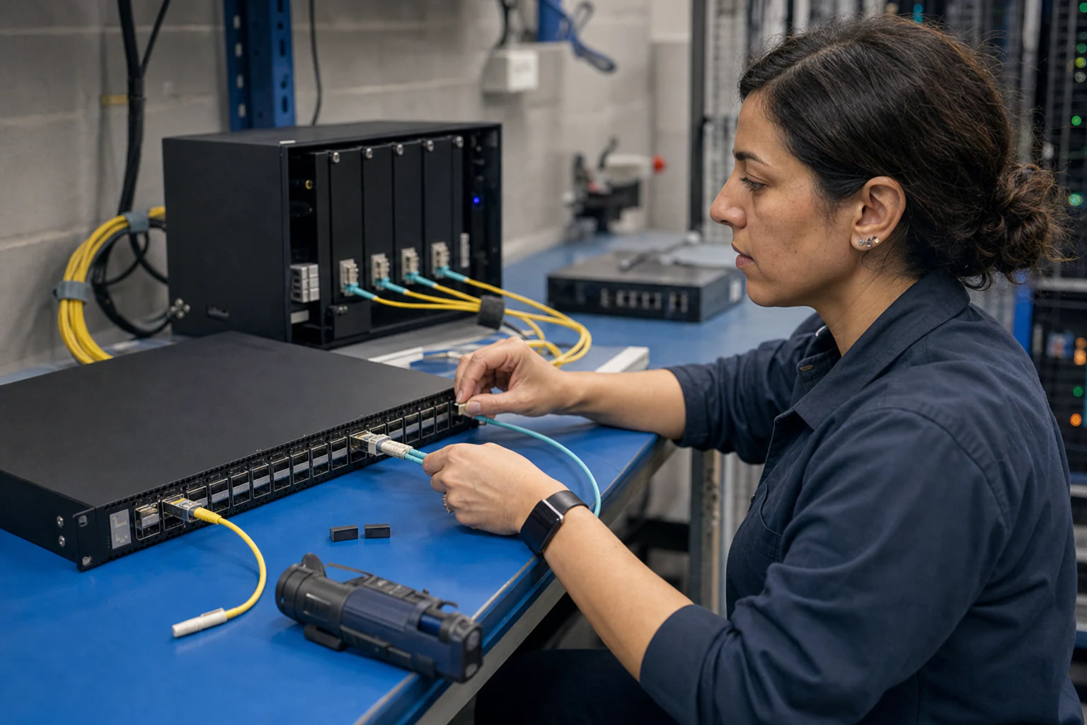 network engineers validating traffic visibility and security monitoring infrastructure for “In-Band Network Telemetry and Path Telemetry for AI Data Cen...