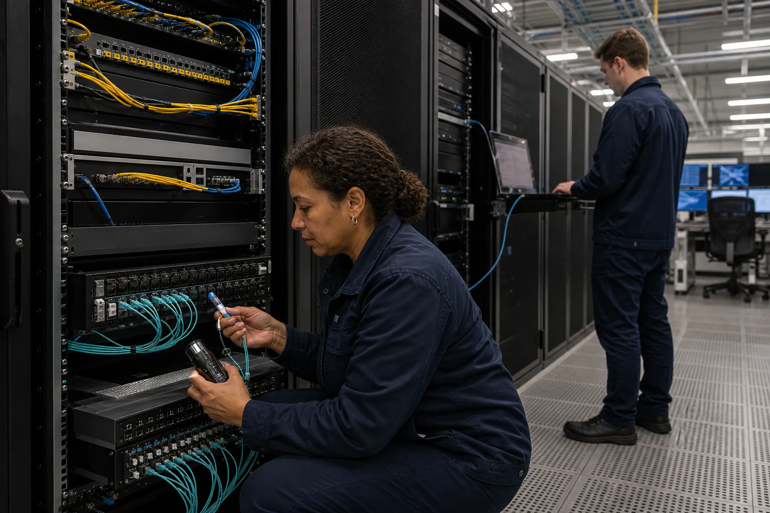 network engineers validating traffic visibility and security monitoring infrastructure for “INT Telemetry and Path Visibility: Why AI Data Centers Need...