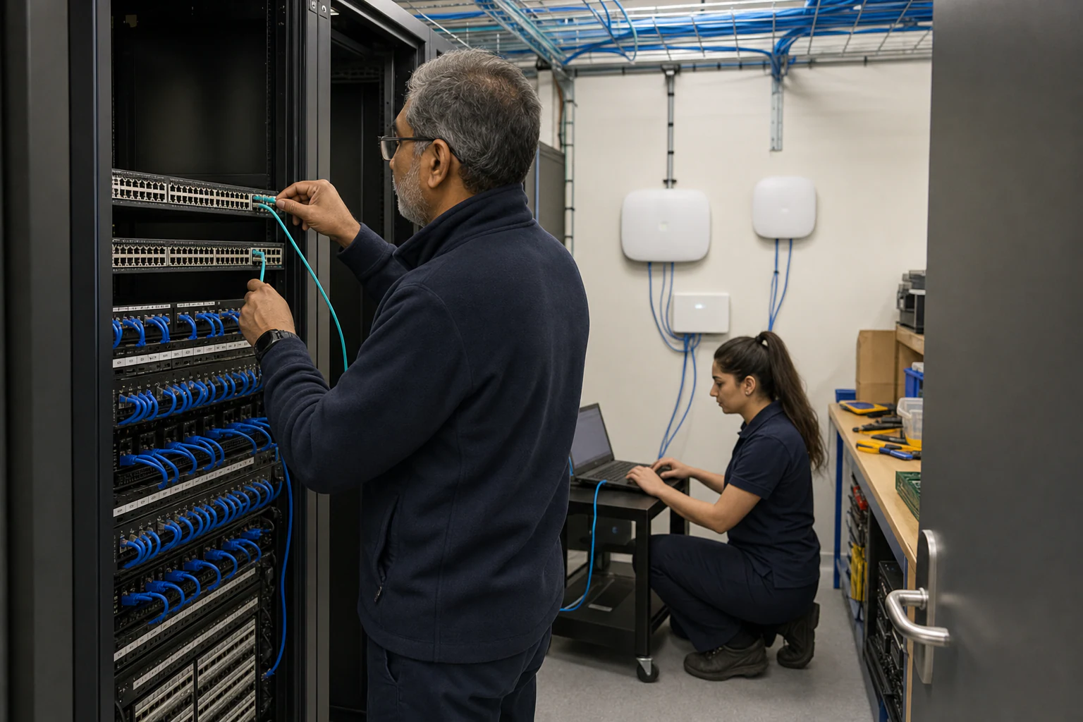 a campus network engineer commissioning enterprise access infrastructure for “MC-LAG and STP Interoperability: What Campus Network Teams Need to Know Be...