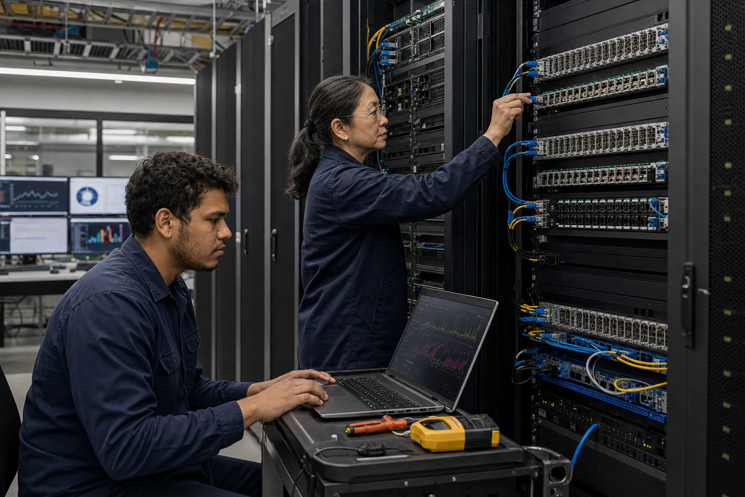 network engineers validating traffic visibility and security monitoring infrastructure for “Packet Broker Filtering, Replication, and Load Balancing for...