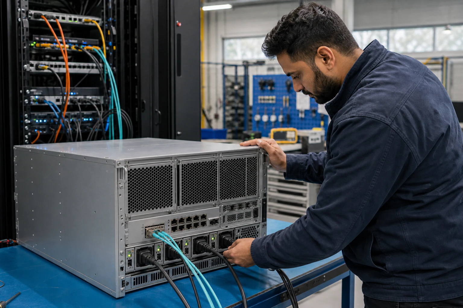 an engineer operating an on-premises AI inference server for “Private AI Inference Is Reshaping Data Center Networking - And Australian Enterprises Are...