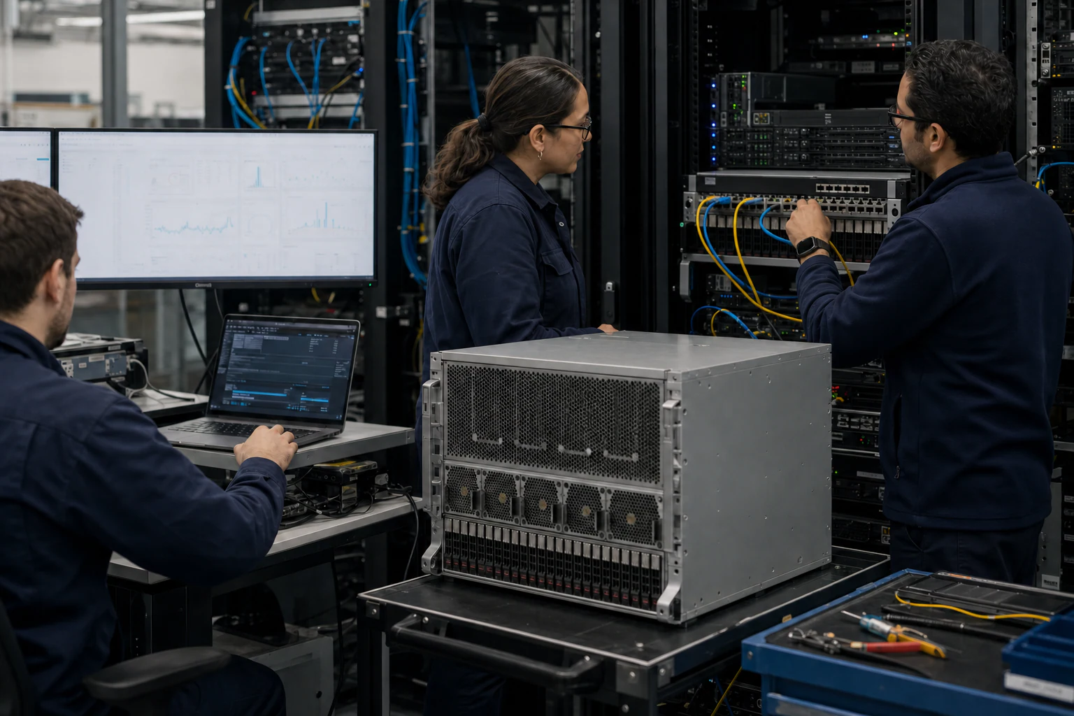 an engineer operating an on-premises AI inference server for “Private AI Inference Networking in Australia: What Enterprise GPU Deployments Need from th...