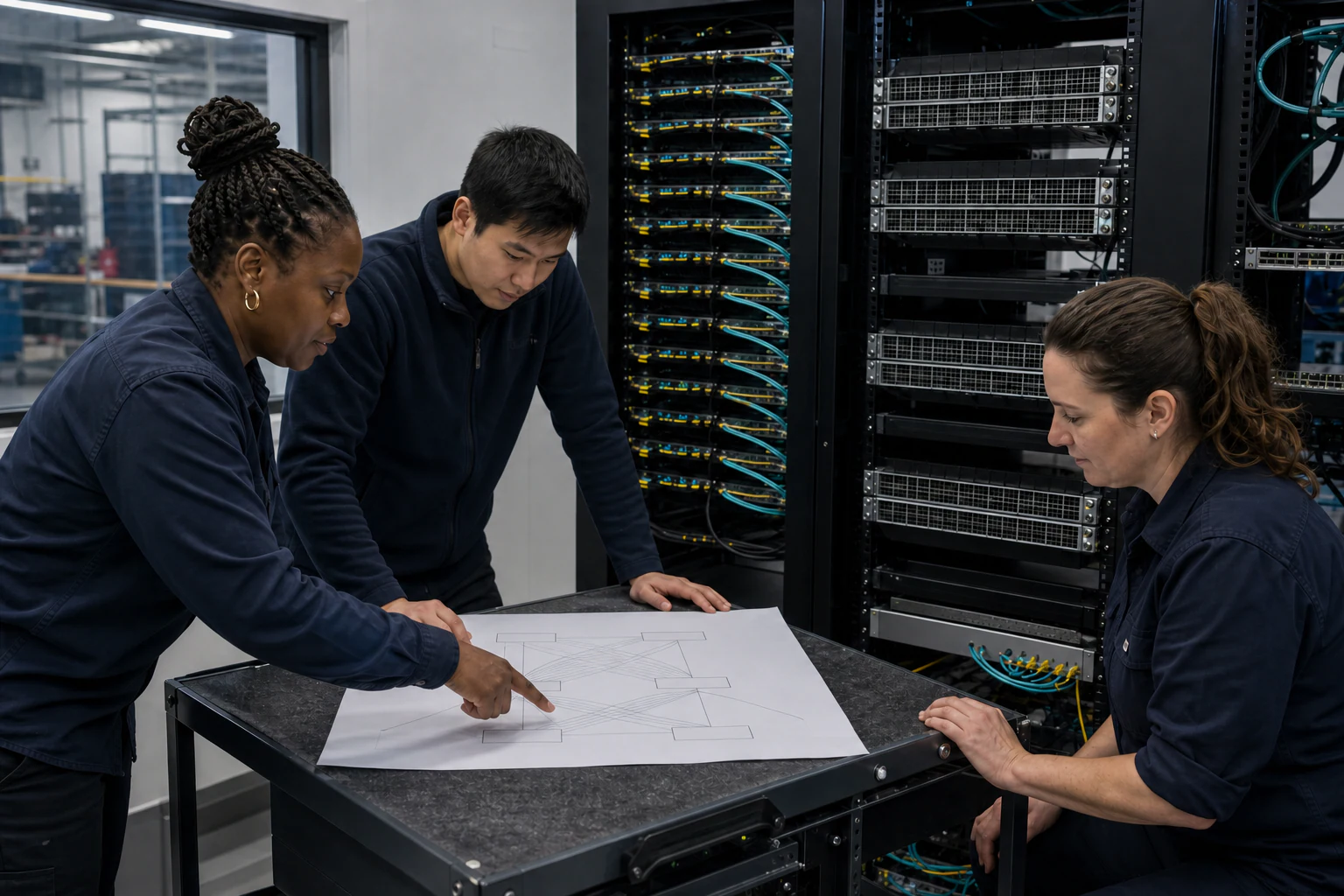 an engineer testing enterprise open-networking switches for “SONiC Data Center Switch Buying Guide for Australia: What to Evaluate Before You Commit”
