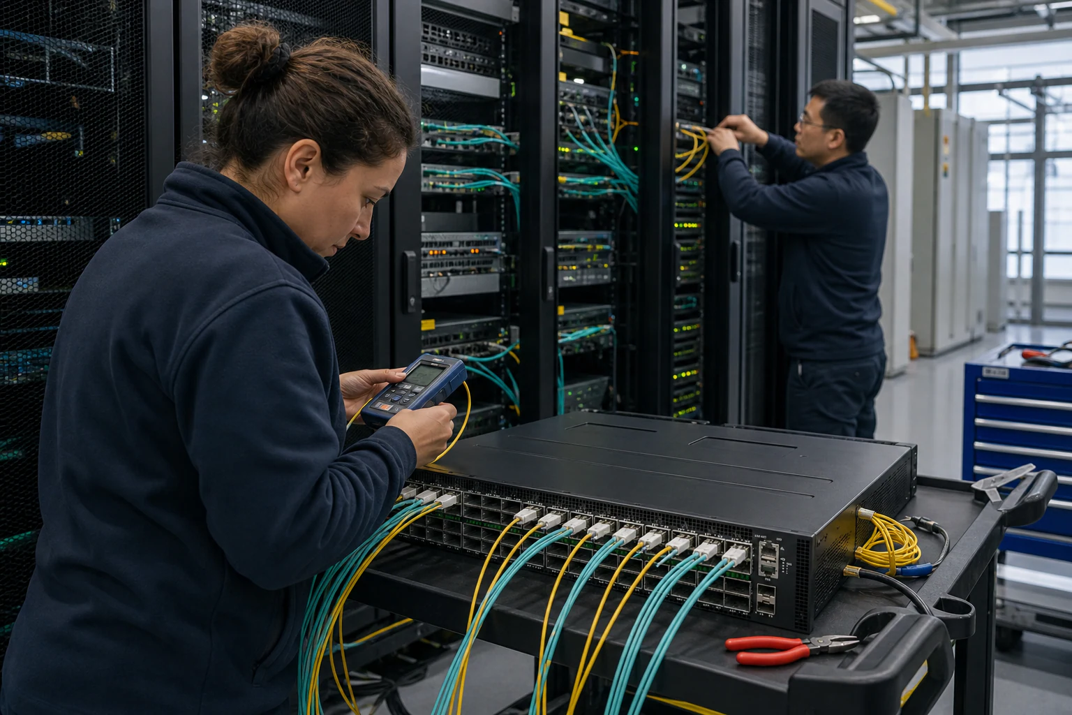 an engineer commissioning a high-speed Ethernet AI fabric for “SONiC on the GPU Backend: Ethernet RoCE AI Fabric Risks for Australian Teams”