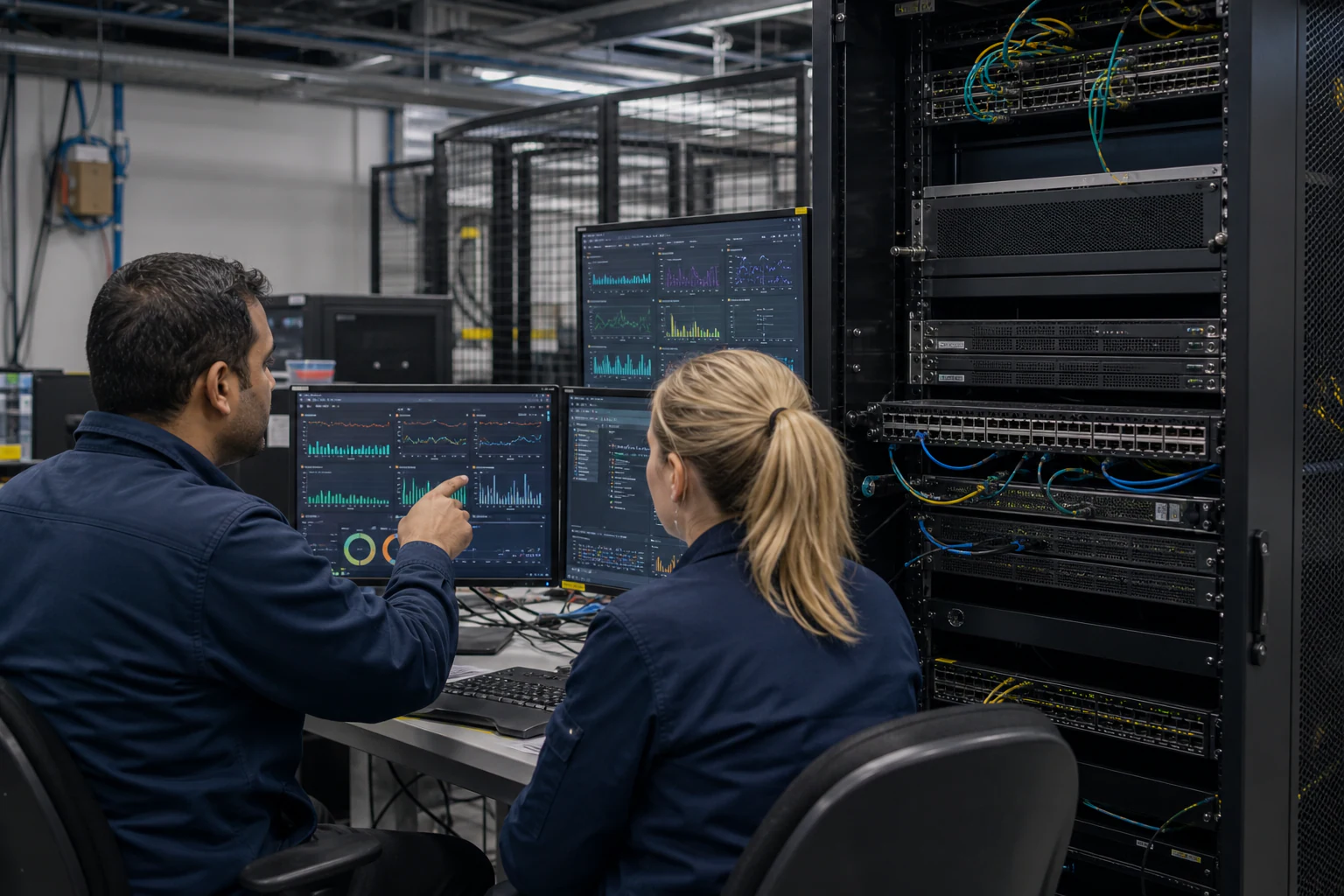 network engineers validating and automating data-centre switches for “SONiC Switch Buying Guide for Australian MSPs and Integrators: A Data Center Lab T...