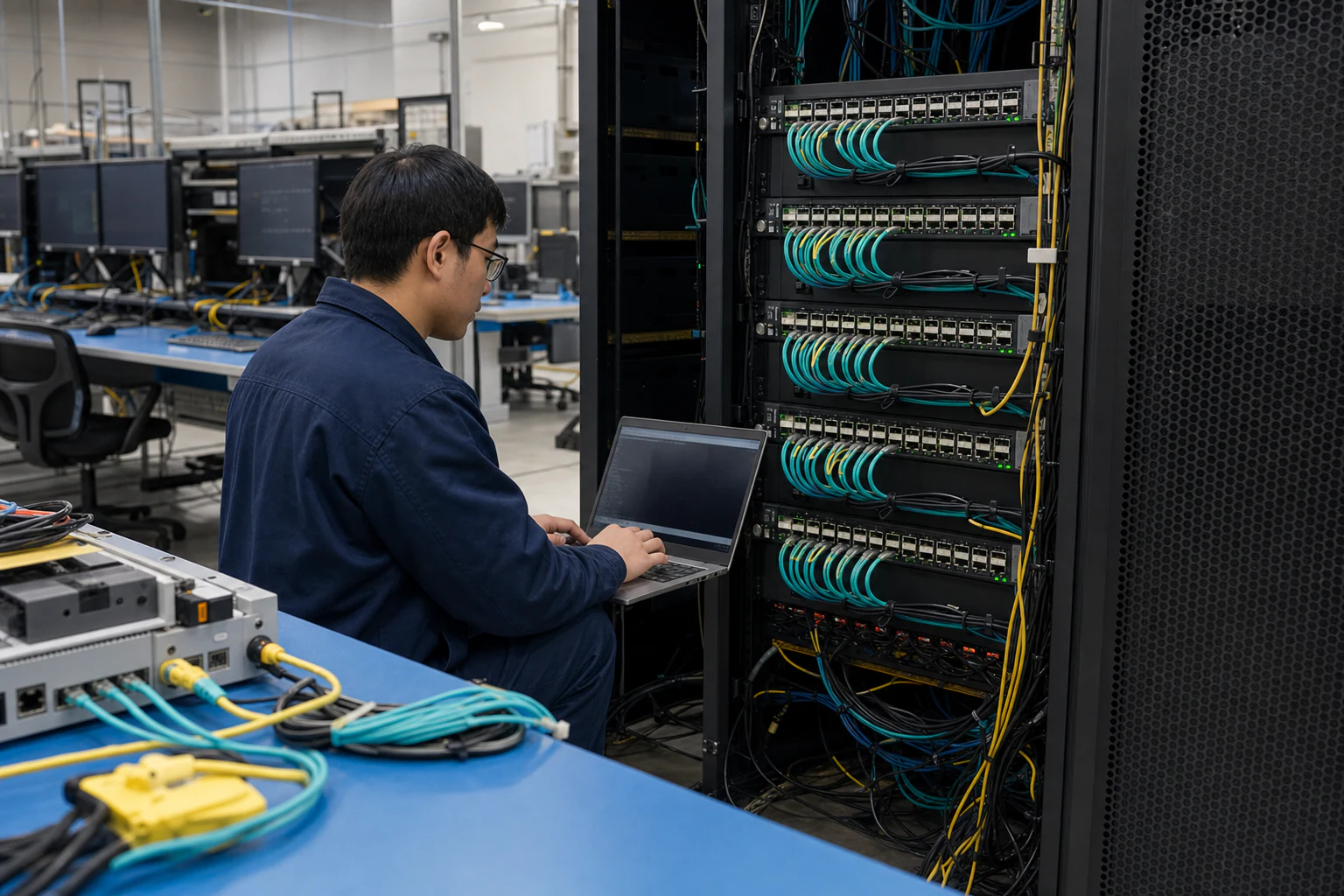 network engineers validating and automating data-centre switches for “What a GPU Actually Does and Why Your Network Fabric Determines Its Real Performance”