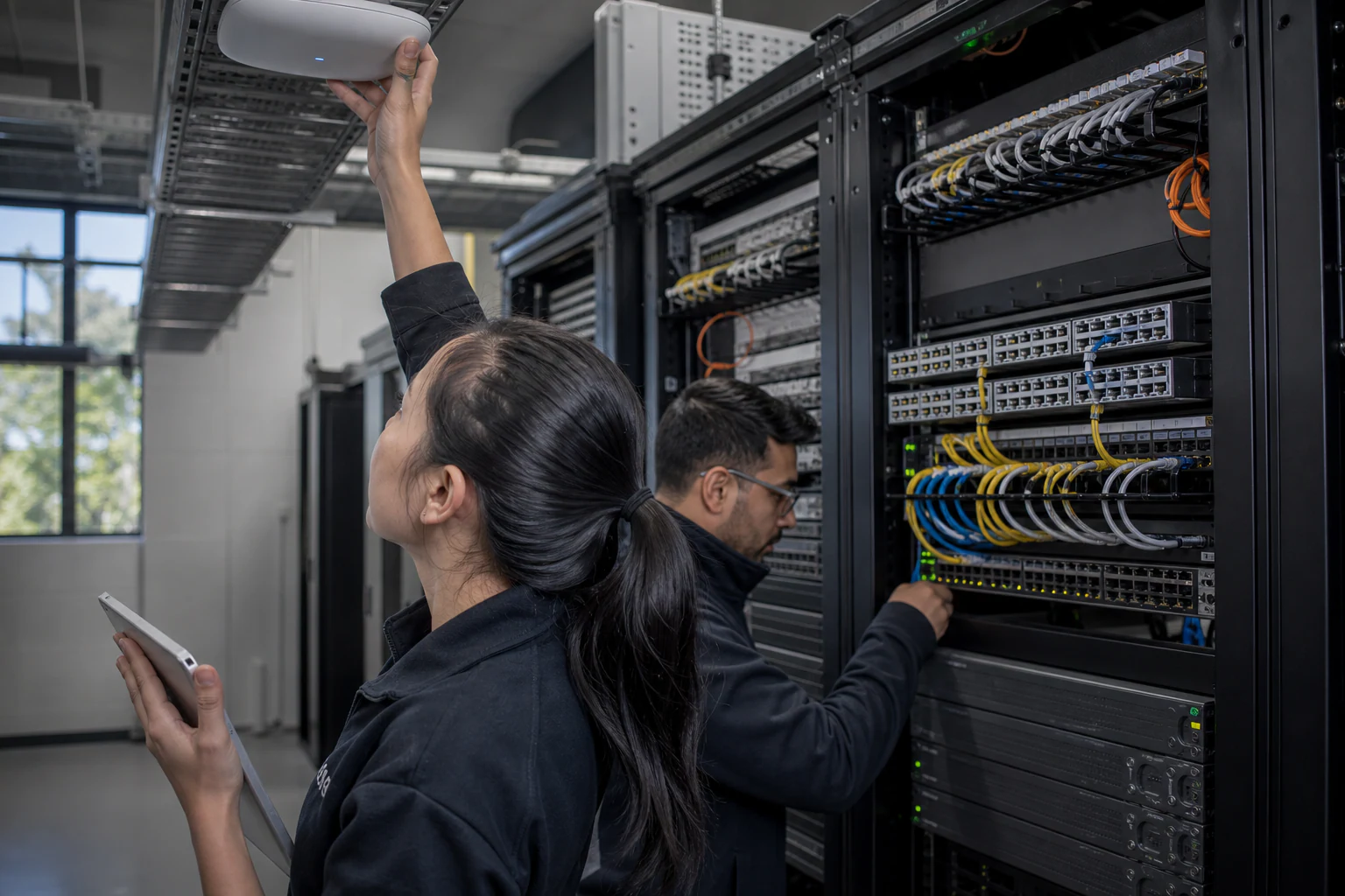a campus network engineer commissioning enterprise access infrastructure for “Why Australian Enterprise Campus Networks Are Looking Beyond Proprietary S...