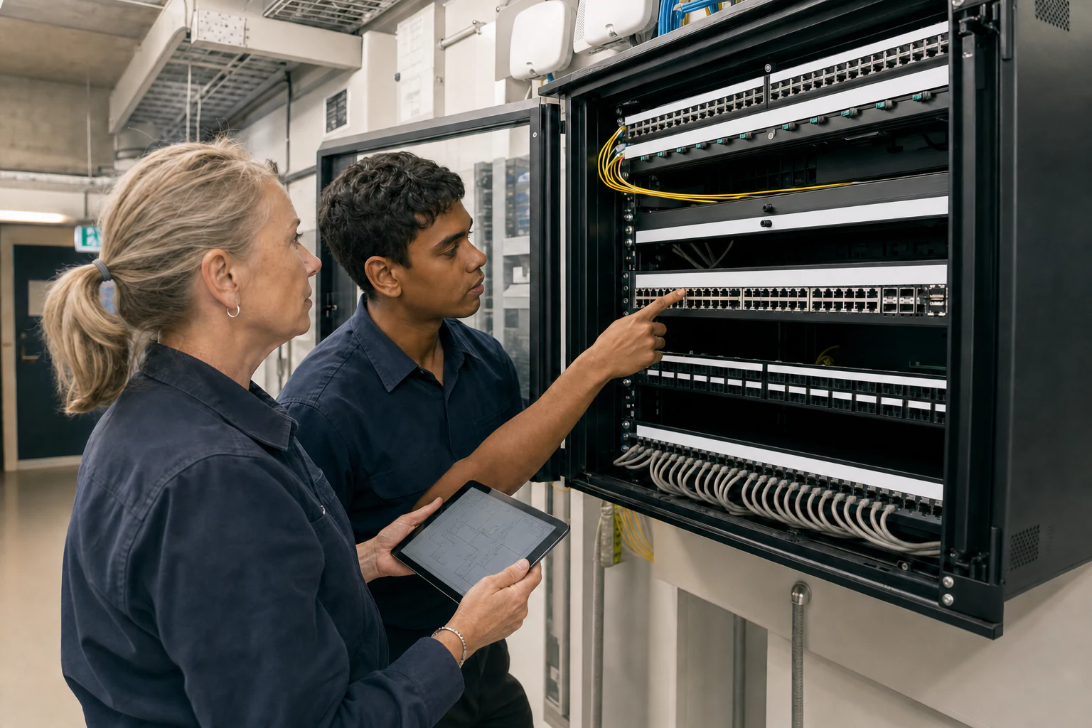 a campus network engineer commissioning enterprise access infrastructure for “Why Open SONiC Campus Switches Are Gaining Ground in Australian PoE Refres...