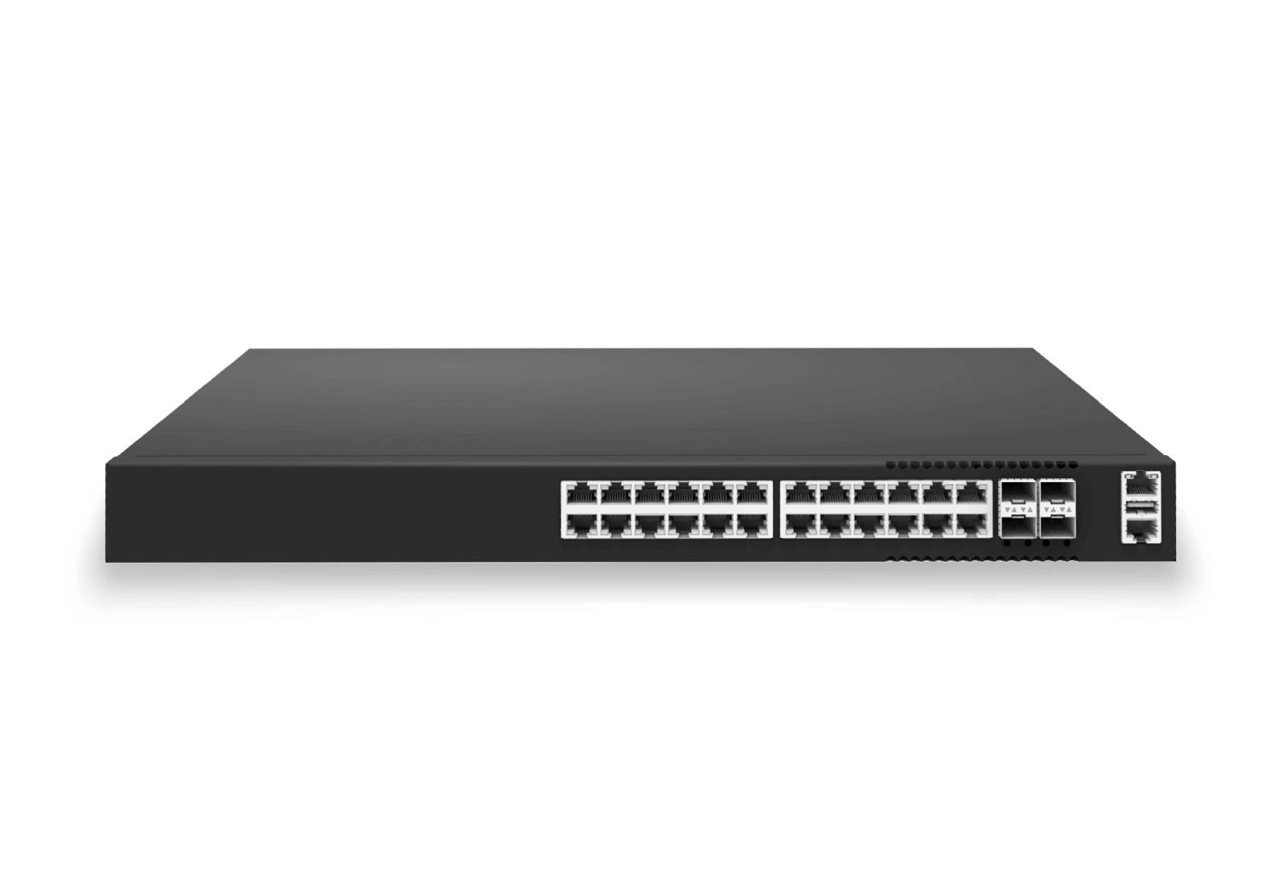 XS-AA-24X1-4X25-POE740 front panel product image