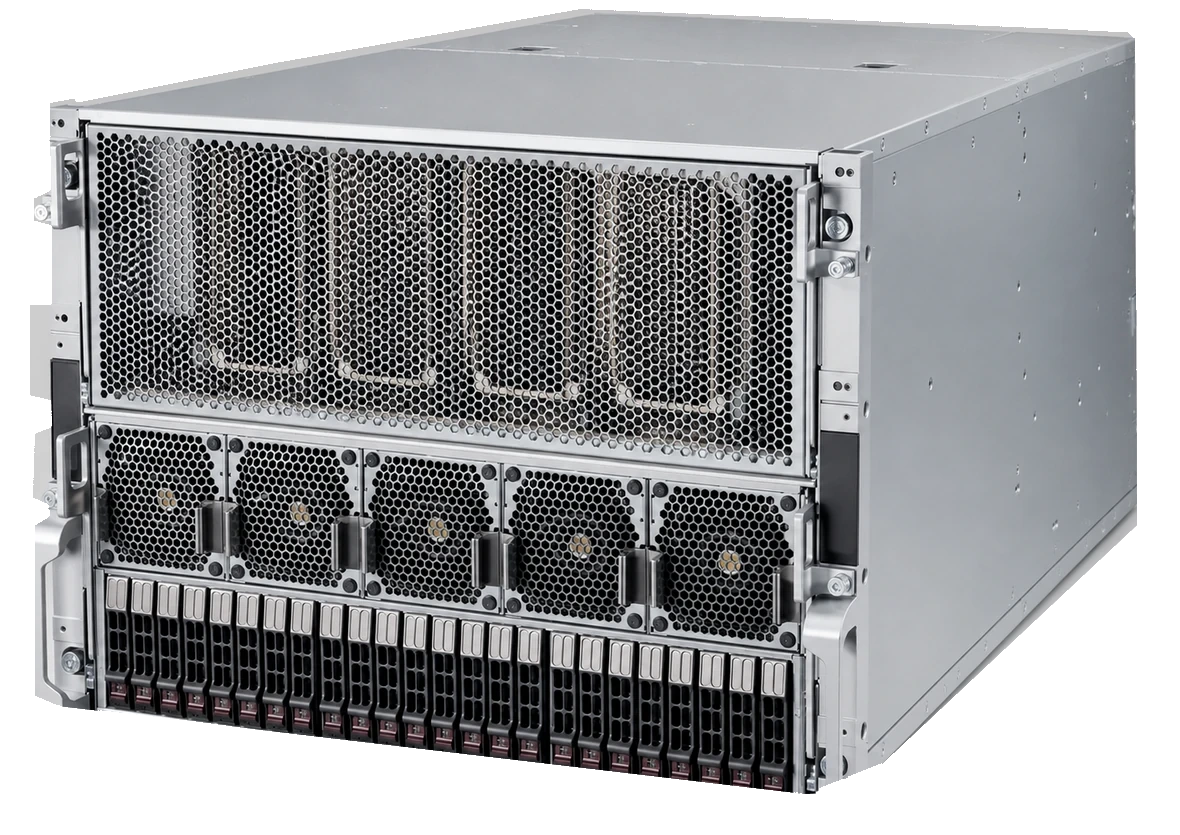 xSONiC AI Inference Server angled 8U chassis product view